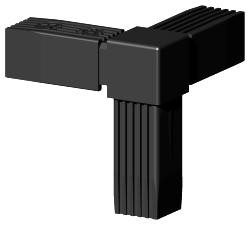 Steckverbinder für Quadratrohr Typ 3D3 3D3V25X1.5MK GF30