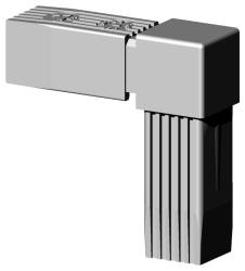 Steckverbinder für Quadratrohr Typ 2D2 2D2V25X1.5MK RAL7035