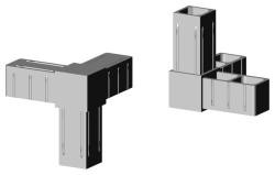 Steckverbinder für Quadratrohr Typ 3D3 3D3V25X2MK GF 7035