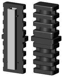 Rohrverlängerung für Rechteckrohr 1D2V25X20X1.5KS