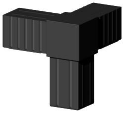 Steckverbinder für Quadratrohr Typ 3D3 3D3V40X2MK