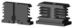 Polyamidstopfen für Rechteckrohr VL80X60X4M10S/0