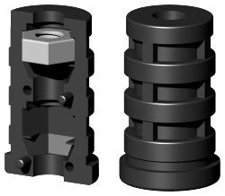 Expanderstopfen für Rundrohr RS25X1.25M8/1H