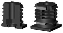 Polyamidstopfen für Quadratrohr VL35X35M10S/0