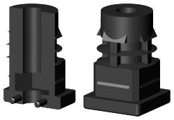 Polyamidstopfen für Quadratrohr VL25X25X2M8S/0