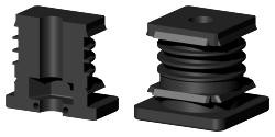 Polyamidstopfen für Quadratrohr VL40X40X3M10S/0/4R4