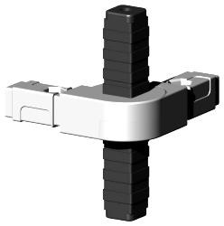 Gelenkverbinder für Quadratrohr Typ 3D4 3D4V20K/GELENK/180° R7035