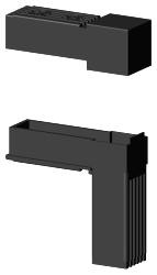 Steckverbinder für Quadratrohr Typ 2D2 2D2V25K