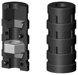 Expanderverbinder für Rundrohr 1D1R22X1.5M8/1 SO