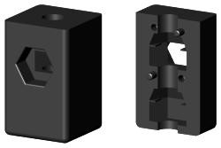 Schraub-Eckverbinder für Quadratrohr 3D1V30X30X2M8/0