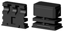 Schraubverbinder für Rechteckrohr 3D1BV50X30M10/0