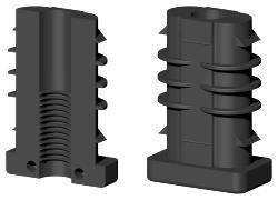 Gewindestopfen für Rechteckrohr VL25X15X1.5M8