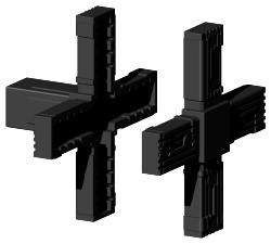 Steckverbinder für Quadratrohr Typ 3D5 3D5V30K