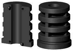 Rollenhalter/Buchse für Rundrohr RR35X1.25/12