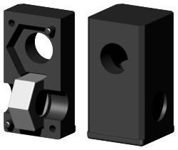 Schraub-Eckverbinder für Quadratrohr 3D1VV25X25M10/1H