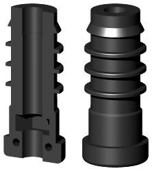 Polyamidstopfen für Rundrohr RL16M5S/0