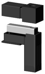 Steckverbinder für Quadratrohr Typ 2D2 2D2V30KS/M8