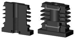 Gewindestopfen für Rechteckrohr VL40X20M8