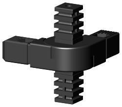 Gelenkverbinder für Quadratrohr Typ 3D4 3D4V30K/GEL.180° GF