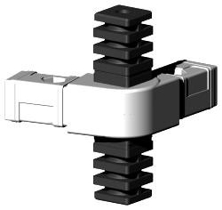 Gelenkverbinder für Quadratrohr Typ 3D4 3D4V30K/GELENK RAL7035