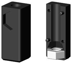 Schraub-Eckverbinder für Quadratrohr 3D1V20X20M8/1H