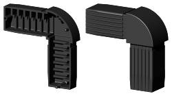 Steckverbinder für Quadratrohr Typ 2D2 2D2V30K/R