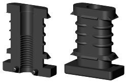 Gewindestopfen für Rechteckrohr VL30X15X2M8