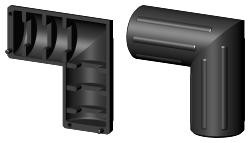 Steckverbinder für Rundrohr Typ 2D2 2D2R40X2K O.KOPF