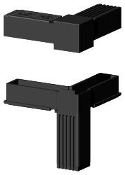 Steckverbinder für Quadratrohr Typ 3D3 3D3V25K
