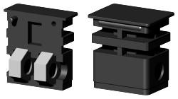 Schraubverbinder für Rechteckrohr 3D1BV40X30X1.5M10/2