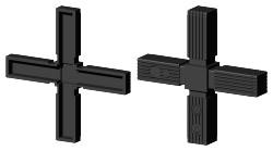 Steckverbinder für Quadratrohr Typ 2D4 2D4V25K