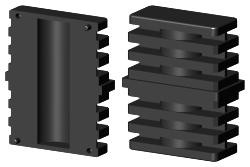 Rohrverlängerung für Rechteckrohr 1D2V60X30X2K