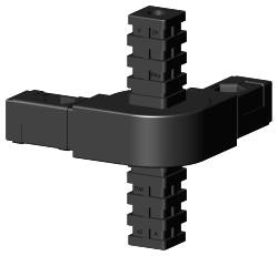 Gelenkverbinder für Quadratrohr Typ 3D4 3D4V25X2K/GELENK/180° ALT