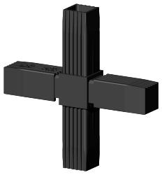 Steckverbinder für Quadratrohr Typ 2D4 2D4V25X1.5MK GF30