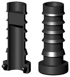 Rollenhalter/Buchse für Rundrohr RR16X2/9