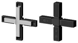 Steckverbinder für Quadratrohr Typ 2D4 2D4V25KS