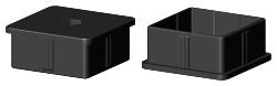 Polyamidstopfen für Quadratrohr VL80X80X3M10S/0