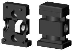 Schraubverbinder für Rechteckrohr 3D1BV30X20M8/1