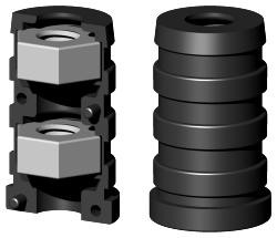 Expanderstopfen für Rundrohr RS25X1M10/2