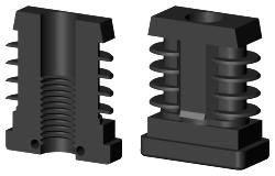 Gewindestopfen für Rechteckrohr VL30X15M10