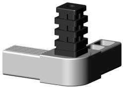 Gelenkverbinder für Quadratrohr Typ 3D3 3D3V25K/GELENK RAL7035
