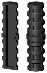 Rohrverlängerung für Rundrohr 1D2R22X1K/10X10