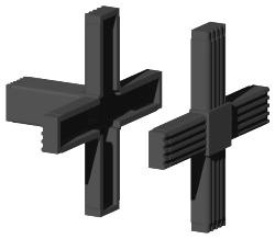 Steckverbinder für Quadratrohr Typ 3D5 3D5V25K