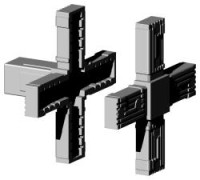 Steckverbinder für Quadratrohr Typ 3D5 3D5V30K RAL7035