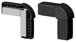 Steckverbinder für Quadratrohr Typ 2D2 2D2V30KS/R