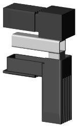 Steckverbinder für Quadratrohr Typ 2D2 2D2V30KS