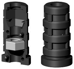 Expanderstopfen für Rundrohr RS22X1.5M8/1