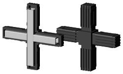 Steckverbinder für Quadratrohr Typ 2D4 2D4V20KS