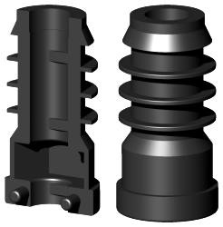 Polyamidstopfen für Rundrohr RL19X1M8S/0