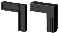 Steckverbinder für Quadratrohr Typ 2D2 2D2V20K O. KOPF